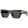 Versace 55mm Plaque Rectangular Sunglasses In Gray