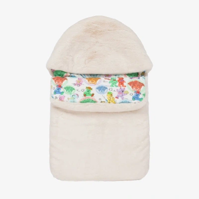 Versace Faux Fur Baby Nest (70cm) In Ivory