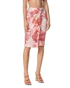 Versace Holiday Print Medusa Skirt In Dusty Rose