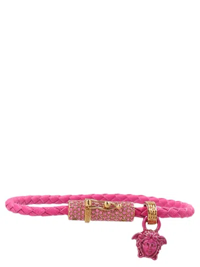 Versace Festival Pendant Bracelet In Pink