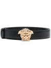 Versace Black Cintura Medusa Logo Belt