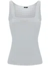 Versace 90s Logo Ribbed Tank Top In Weiss