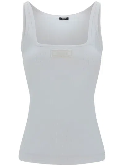 VERSACE 90S LOGO RIBBED TANK TOP