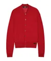 Versace Silk Blend Cardigan Collared Design In Red