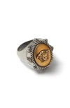 Versace First Line Tivoli Ring In Pattern