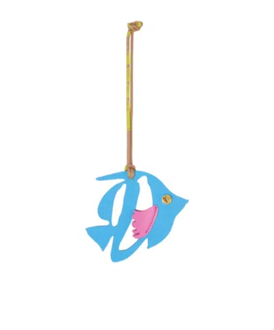 Versace Fish-shaped Charm In Blue