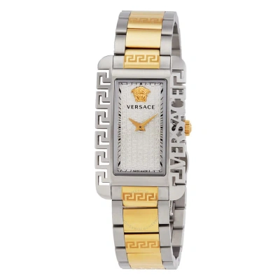 Versace Flair Gent Quartz Silver Dial Two-tone Unisex Watch Ve7d00323 In Two Tone  / Gold Tone / Silver