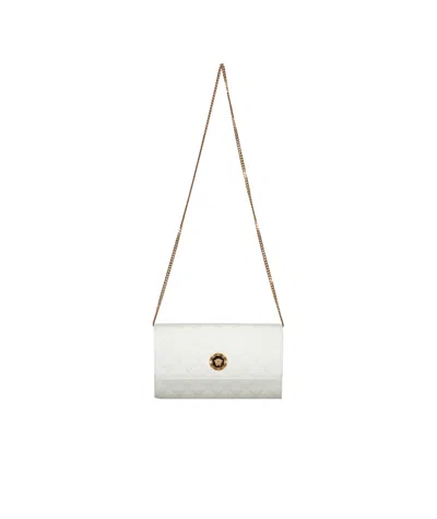 Versace Flap Crossbody Bag In White