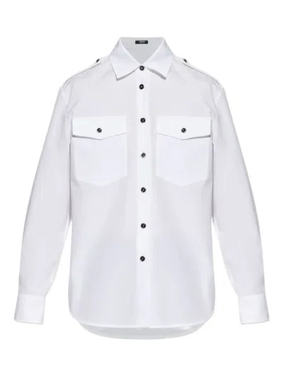 Versace Flap-pocket Buttoned Shirt In Red