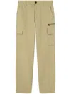 Versace Flap-pocket Trousers In Neutrals