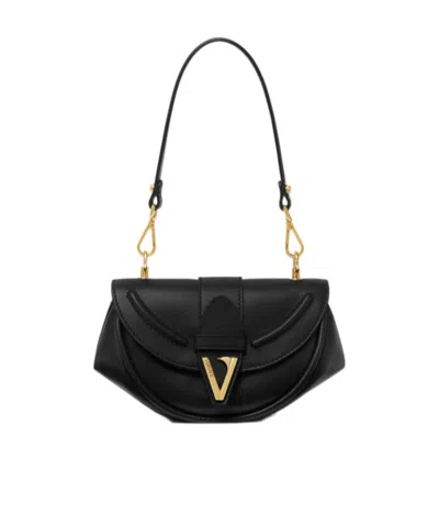 Versace Flap Shoulder Bag In Black