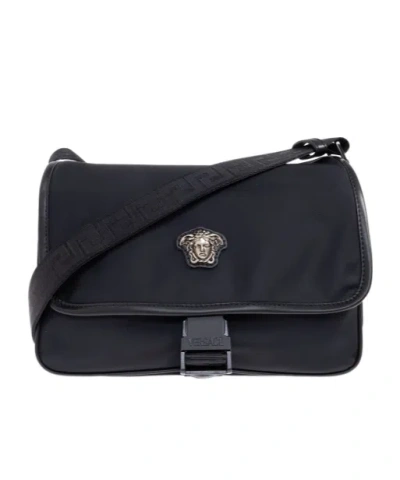 Versace Flap Shoulder Bag In Black