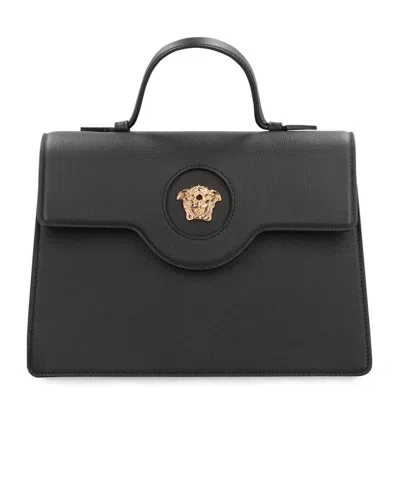 Versace Flap Shoulder Bag In Black
