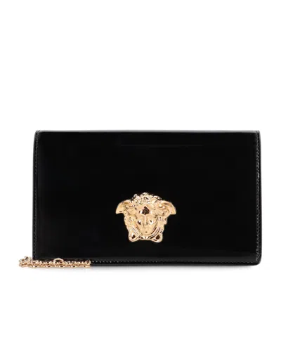 Versace Flap Shoulder Bag In Black