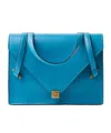 Versace Severine Flap Shoulder Bag In Blue