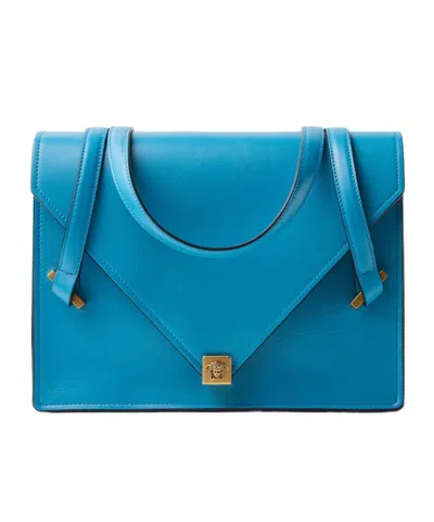 Versace Severine Flap Shoulder Bag In Blue