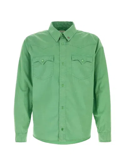 Versace Flap-pocket Shirt In Green