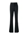 Versace Black Bell-bottom Tailored Trousers In Black
