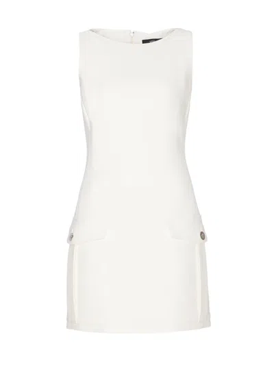 Versace Flared Mini Dress In White