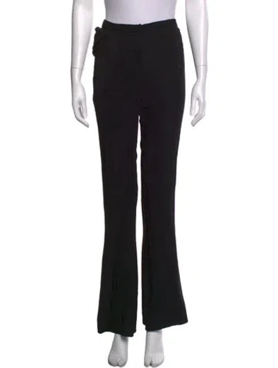 Pre-owned Versace Flared Pants In Black