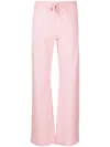 Versace Knitted Bootcut Sweatpants With Elastic Waistband In Pink