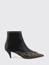 Versace Studded Leather Ankle Boots With Kitten Heel In Black