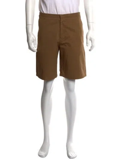 Pre-owned Versace Flat Front Shorts In Brown