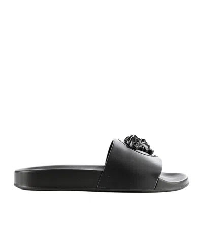 Versace Flat Sandals In Multi