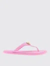 Versace Alia Sandales Plates En Caoutchouc In Pink