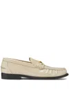 Versace Medusa '95 Leather Loafers In Light Sand/gold