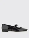 Versace Square Toe Buckle Detail Ballerina Shoes