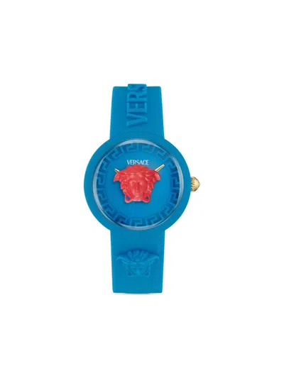 Versace Floating Medusa Watch In Blue