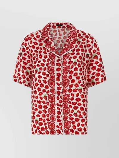 VERSACE FLORAL GARDEN COLLARED SHIRT