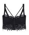 Versace Floral Lace Corset In Black