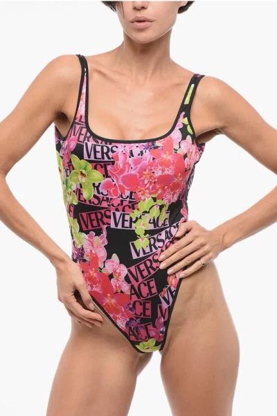 Versace Floral One-piece Swimsuit