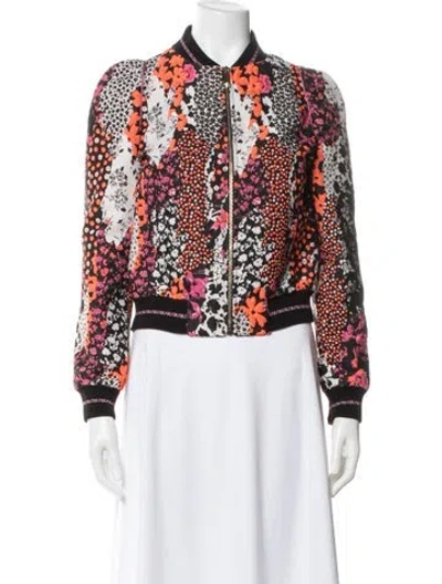 Pre-owned Versace Floral Print Bomber Jacket In Multi