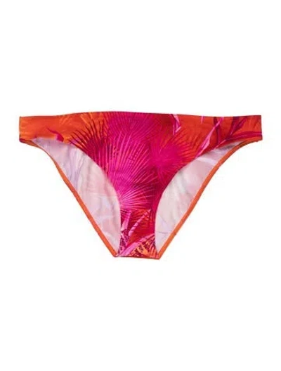 Pre-owned Versace Floral Print Bottoms W/ Tags In Orange