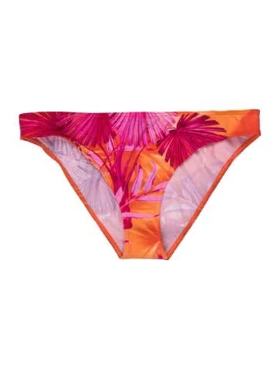 Pre-owned Versace Floral Print Bottoms W/ Tags In Orange
