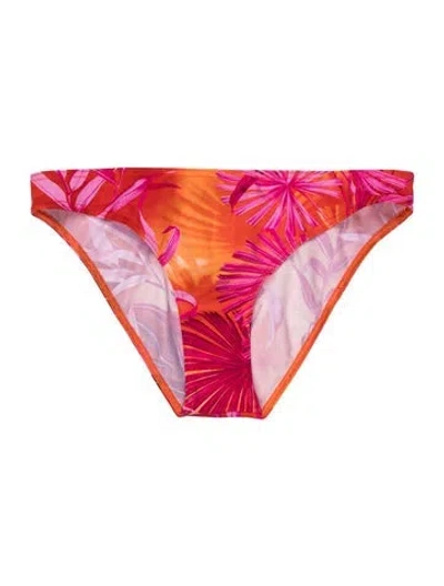Pre-owned Versace Floral Print Bottoms W/ Tags In Orange