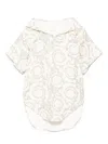 Versace Floral-print Cotton Kaftan In Grey