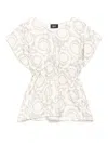 Versace Floral-print Cotton Kaftan In Grey