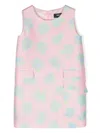 Versace Floral-print Duchess-satin Dress In Pink