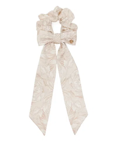 Versace Kids' Floral-print Hair Band In Neutral