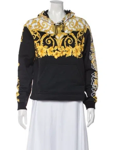 Pre-owned Versace Floral Print Jacket In Black