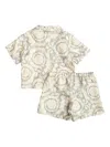 Versace Floral-print Shorts Set In White