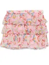 Versace Floral-print Skirt In Pink