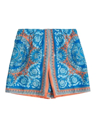 VERSACE FLORAL-PRINT SWIM SHORTS