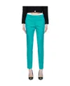 Versace Floral-print Wool Skirt In Green