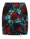 VERSACE VERSACE FLORAL PRINTED ZIP FRONT MINI SKIRT WOMAN MINI SKIRT MULTICOLORED SIZE 4 VISCOSE, POLYESTER
