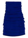 Versace Envers Satin Strapless Mini Dress In Purple